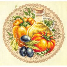 Набор для вышивания крестом Средиземноморский салат, 27x27, Чудесная игла