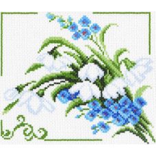 Рисунок на канве Весенние цветы, 28x37 (15x18), Матренин посад