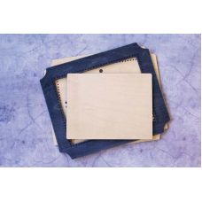 Декоративная рамка синяя прямоугольник малая, 17x20 (10x13), Щепка (МП-Студия)