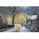 Алмазная мозаика Зимний вечер, 40x60, полная выкладка, Вышиваем бисером