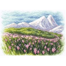Алмазная мозаика Весна в предгорье, 27x19, полная выкладка, Brilliart (МП-Студия)