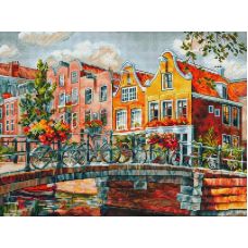 Набор для вышивания крестом Амстердам. Мост через канал, 36,5x27, Белоснежка