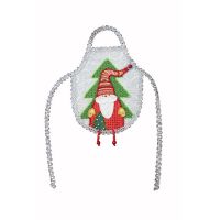 Набор для шитья и вышивания Фартук на бутылку Дед Мороз красный нос, 14x18, Матренин Посад
