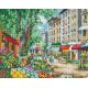 Алмазная мозаика Цветочная улица, 40x50, полная выкладка, Белоснежка