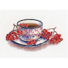 Набор для вышивания крестом Рябиновый чай, 21x12, Овен