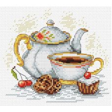 Набор для вышивания крестом Утренний чай, 18x15, Жар-Птица (МП-Студия)