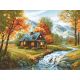 Алмазная мозаика Осенний пейзаж, 40x30, полная выкладка, Риолис