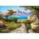 Мозаика стразами Город у моря, 50x70, полная выкладка, Алмазная живопись