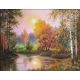 Мозаика стразами Осенние сумерки, 40x50, полная выкладка, Алмазная живопись