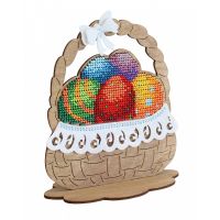 Набор для вышивания бисером Пасхальная корзинка, 14x13x6, Щепка (МП-Студия)