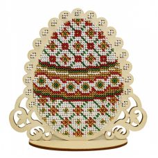 Набор для вышивания бисером Белое пасхальное яйцо, 13x14, Щепка (МП-Студия)