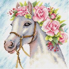 Алмазная мозаика Лошадь, 30x30, полная выкладка, Brilliart (МП-Студия)