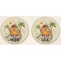 Набор для вышивания крестом Я люблю море, 13x13, НеоКрафт