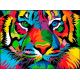 Мозаика стразами Красочный тигр, 40x30, полная выкладка, Алмазная живопись