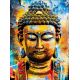Мозаика стразами Будда, 30x40, полная выкладка, Алмазная живопись