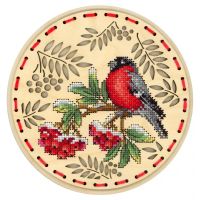 Набор для вышивания крестом Зимний гость, 18x18, Щепка (МП-Студия)
