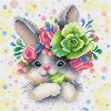 Алмазная мозаика Очаровательный кролик, 19x27, полная выкладка, Brilliart (МП-Студия)