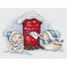 Набор для вышивания крестом Письмо Деду Морозу, 10x13, Жар-Птица (МП-Студия)