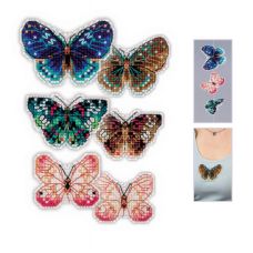 Набор для вышивания крестом Украшение Парящие бабочки , 9x6; 8x5; 6x5, Риолис, Сотвори сама