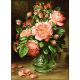Мозаика стразами Розы в вазе, 30x40, полная выкладка, Алмазная живопись