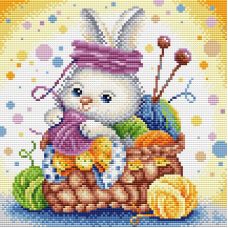Алмазная мозаика Рукодельный кролик, 27x27, полная выкладка, Brilliart (МП-Студия)