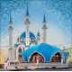 Мозаика стразами Мечеть Кул-Шариф, 40x40, полная выкладка, Алмазная живопись