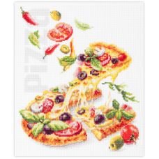 Набор для вышивания крестом Пицца, 23x27, Чудесная игла