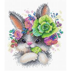 Набор для вышивания крестом Очаровательный кролик, 19x16, Жар-Птица (МП-Студия)