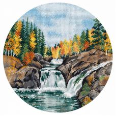 Набор для вышивания крестом Карелия. Водопад Кивач, 20x20, Овен