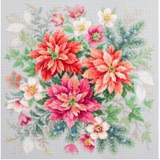 Набор для вышивания крестом Магия цветов. Пуансеттия, 30x30, Чудесная игла