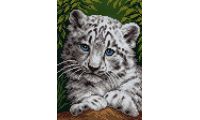 Алмазная мозаика на магнитной основе Барс на отдыхе, 20x28, полная выкладка, Вышиваем бисером