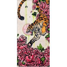 Мозаика стразами Иллюстрация с тигром, 30x40, полная выкладка, Алмазная живопись