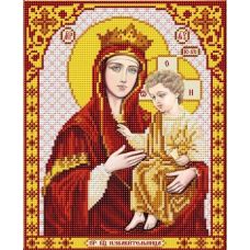 Ткань для вышивания бисером Пресвятая Богородица Избавительница, 20x25, Благовест