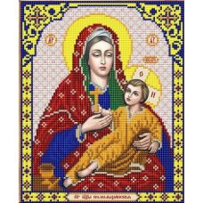 Ткань для вышивания бисером Пресвятая Богородица Козельщанская, 20x25, Благовест