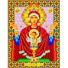 Ткань для вышивания бисером Богородица Неупиваемая чаша, 18,5x24, Каролинка