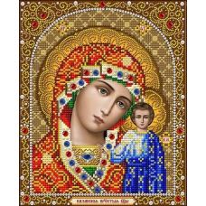 Ткань для вышивания бисером Пресвятая Богородица Казанская, 20x25, Благовест