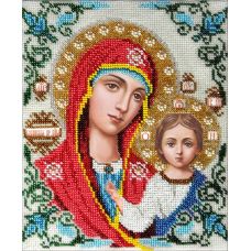 Набор для вышивания Казанская Богородица, 19x24, Вышиваем бисером
