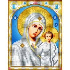Набор для вышивания бисером Казанская Богородица , 12,5x16, Каролинка