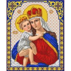 Ткань для вышивания бисером Дева Мария с младенцем Иисусом, 20x25, Благовест