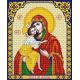 Ткань для вышивания бисером Божья Матерь Феодороская, 20x25, Благовест