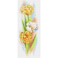 Алмазная мозаика Желтые тюльпаны, 19x48, полная выкладка, Brilliart (МП-Студия)