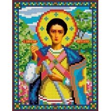 Ткань для вышивания бисером Святой Дмитрий, 13x16,5, Каролинка