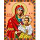 Ткань для вышивания бисером Богородица Отрада и утешение, 18,5x24,5, Каролинка