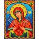 Ткань для вышивания бисером Богородица Семистрельная, 12,5x15,5, Каролинка