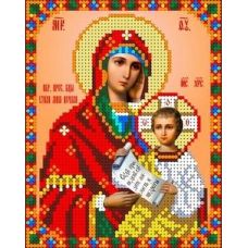 Набор для вышивания бисером Богородица Утоли моя печали, 12,5x16, Каролинка