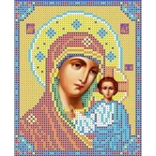 Набор для вышивания бисером Богородица Казанская, 13x15,5, Каролинка