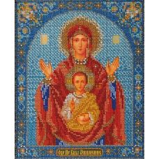 Набор для вышивания бисером Богородица Знамение, 20x24, Кроше