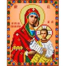 Ткань для вышивания бисером Богородица Утоли моя печали, 12,5x16, Каролинка