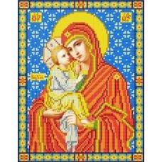 Ткань для вышивания бисером Богородица Почаевская, 18,5x25,5, Каролинка