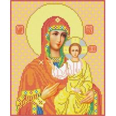 Ткань для вышивания бисером Богородица Смоленская, 23,5x19,5, Каролинка